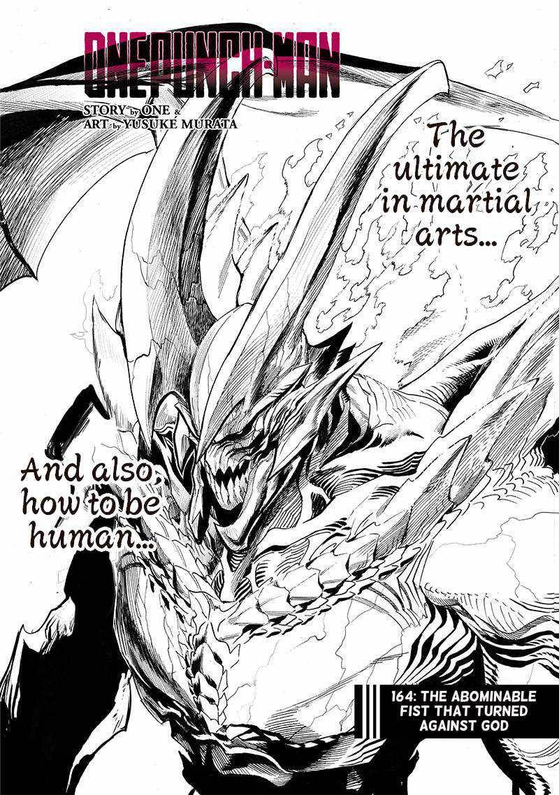 Saitama vs Garou Manga Panel Chapter 162  One punch man manga, One punch  man, One punch man anime